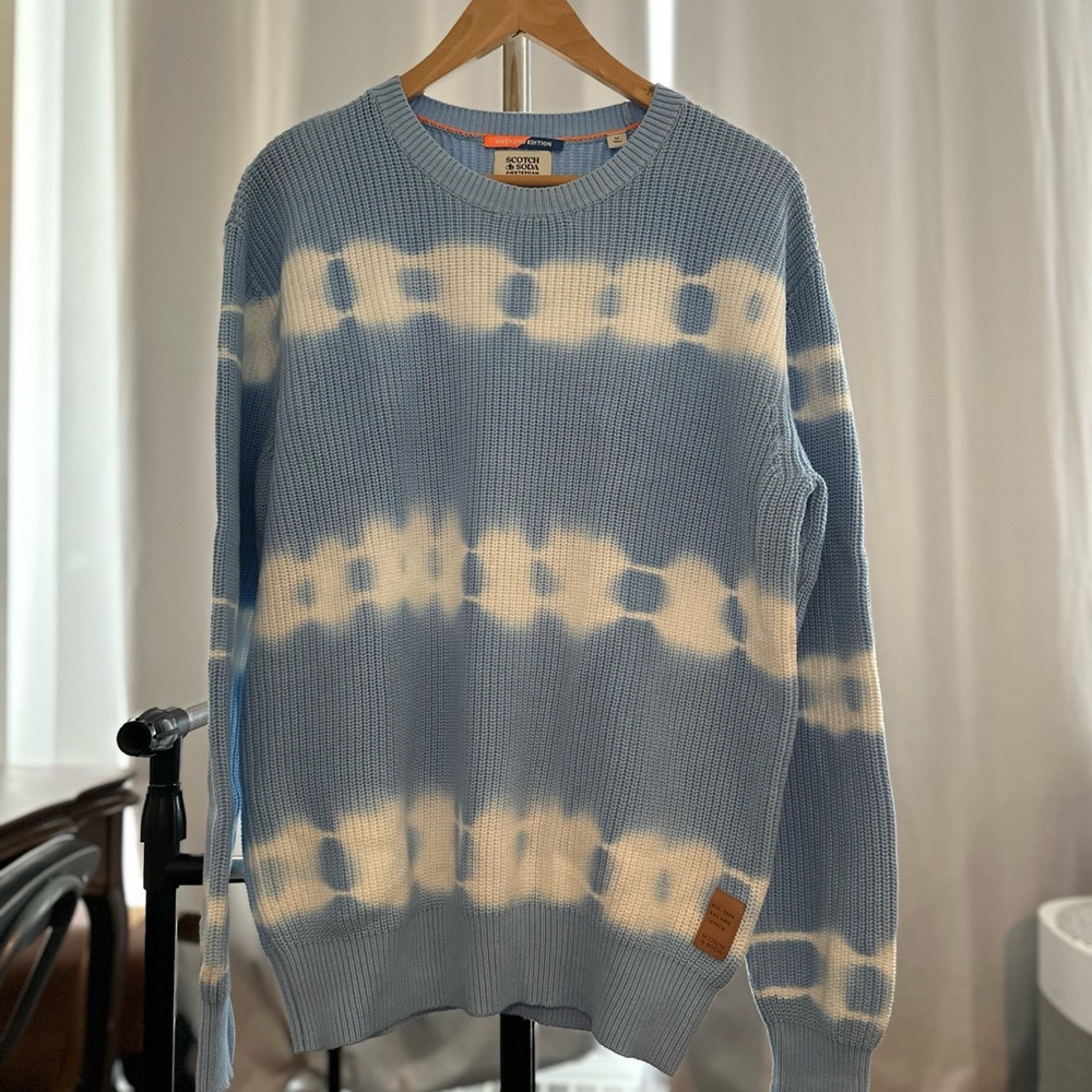TIE-DYED WASHING CREWNECK PULLOVER IN ORGANIC COTTON Size M